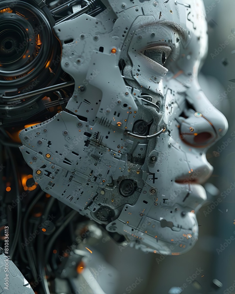 3D rendering artificial intelligence AI research of robot and cyborg development for future of people living Digital data mining and machine learning technology design for computer 3D rendering artificial intelligence AI research of robot and cyborg development for future of people living Digital data mining and machine learning technology design for computer