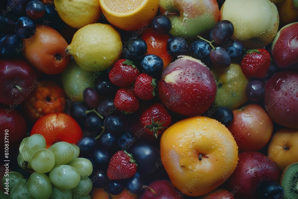 Close up of a diverse selection of fresh fruits. Ideal for healthy lifestyle concepts Close up of a diverse selection of fresh fruits. Ideal for healthy lifestyle concepts