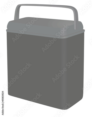 Grey  cooler box. vector illustration