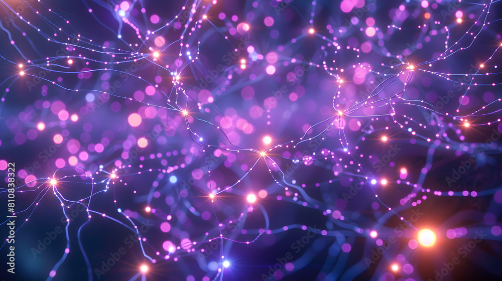 Neuronal Networks Synapses Connection Nervous System in the Brain: Neuro Medical Illustration Neuronal Networks Synapses Connection Nervous System in the Brain: Neuro Medical Illustration