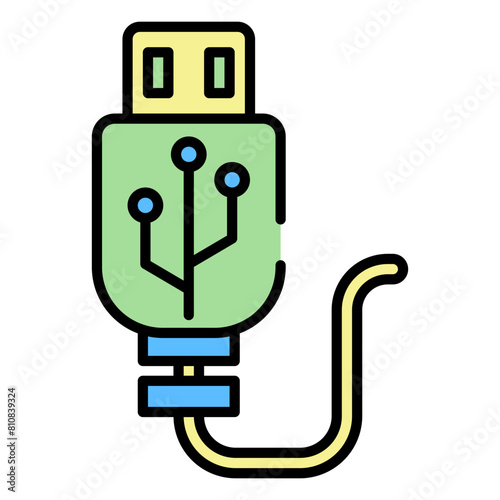 USB Cable Connector Filled