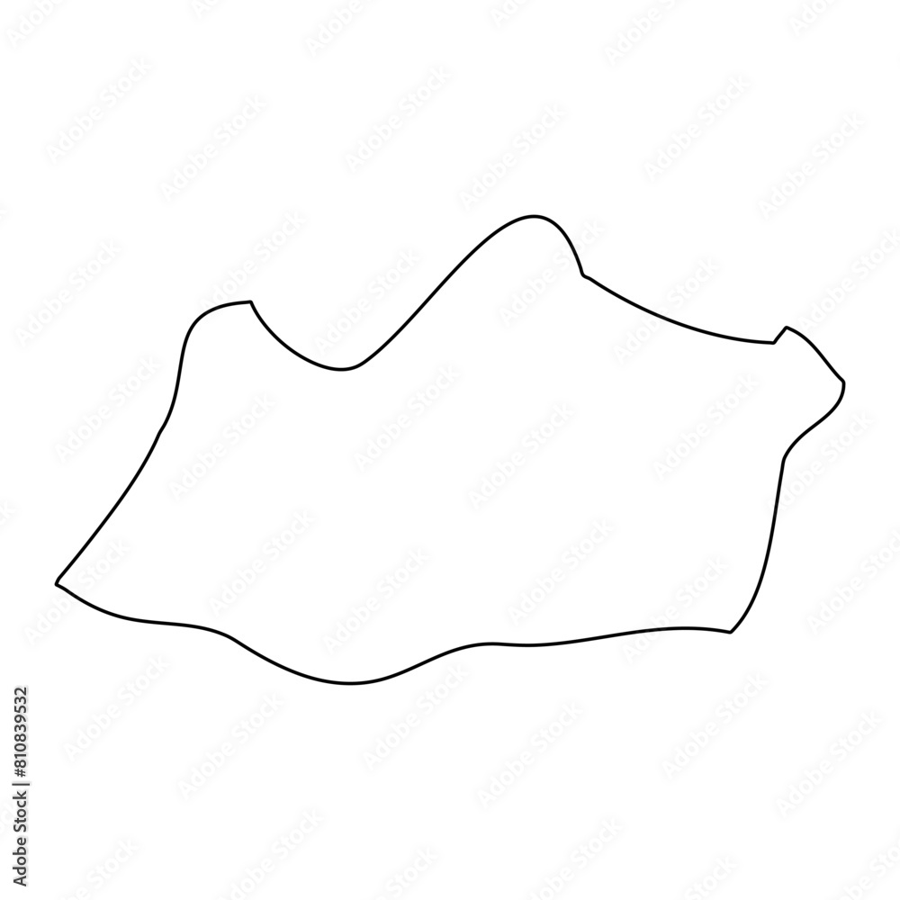 Mqabba District map, administrative division of Malta. Vector illustration.