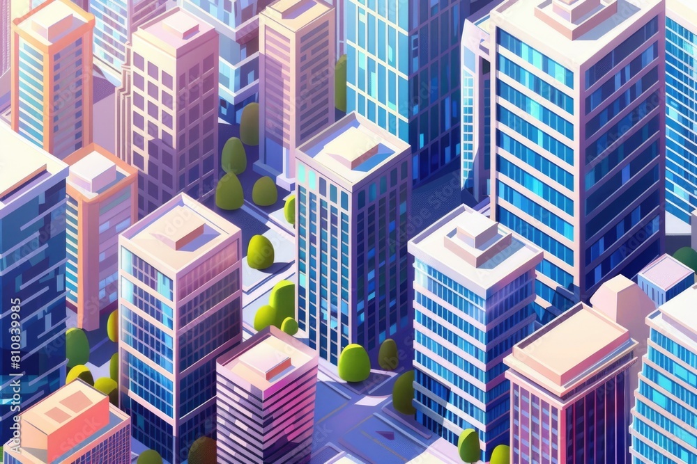 Aerial view of a city, great for urban concept designs Aerial view of a city, great for urban concept designs