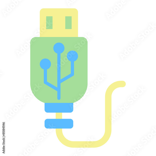 USB Cable Connector Flat