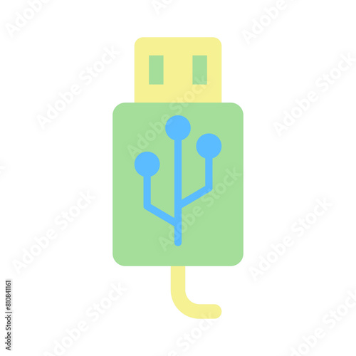 USB Cable Connector Flat