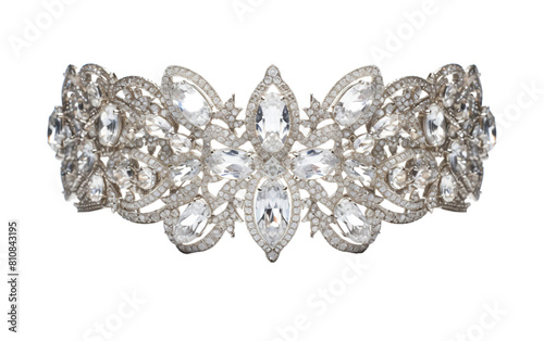 Glittering Waist Accessory Isolated On Transparent Background PNG.