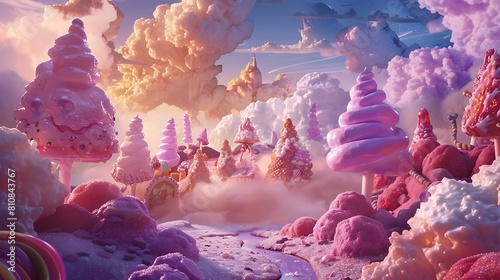 "Enchanting Wonderland: A Dreamy Landscape of Whimsy and Wonder"