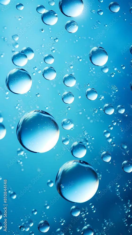 water drops on blue background water drops on blue background