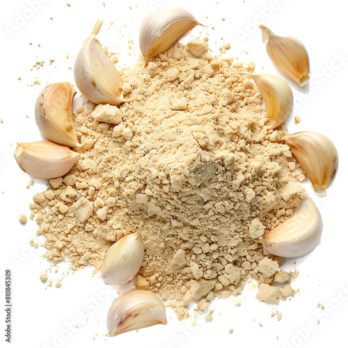 Photo of Garlic powder, Isolated on white background