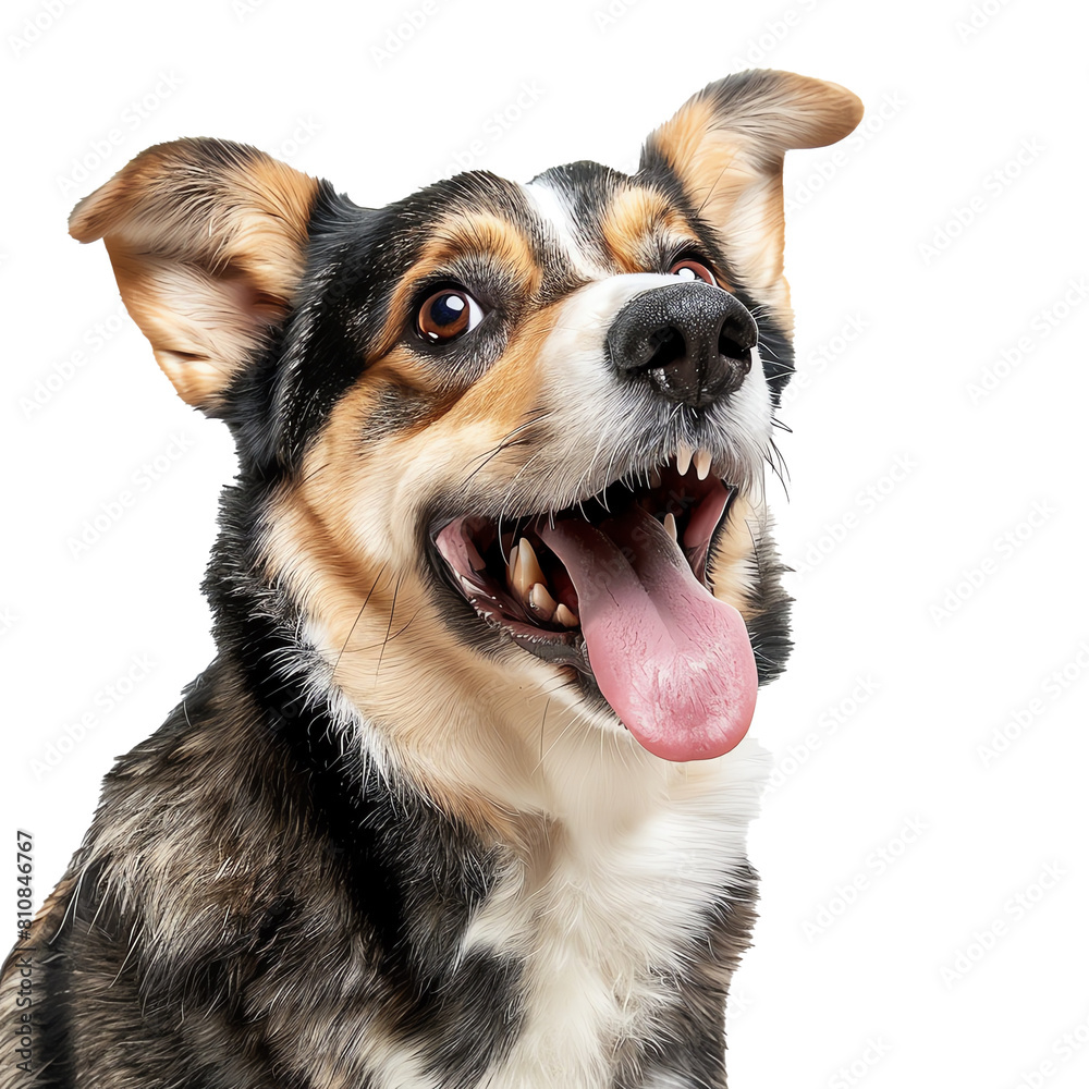 Photo of happy Dog, Isolated on white background Photo of happy Dog, Isolated on white background