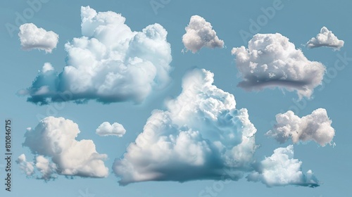 A bunch of clouds in the sky, suitable for various projects