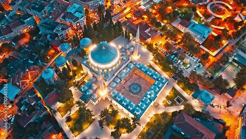 Aerial view of the Yavuz Sultan Selim Mosque photo