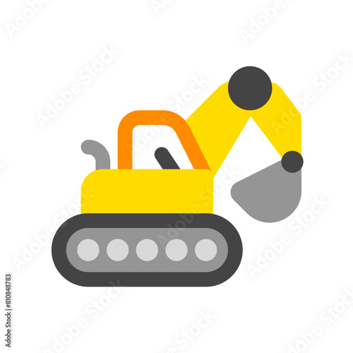 Editable excavator  tractor  machine  digger  loader vector icon. Construction  tools  industry. Part of a big icon set family. Perfect for web and app interfaces  presentations  infographics  etc