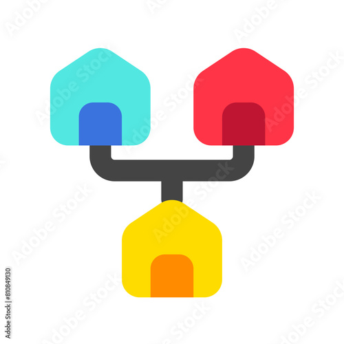 Editable local, home, network, LAN, connection vector icon. Remote work, job, profession, freelance. Part of a big icon set family. Perfect for web and app interfaces, presentations, infographics, etc