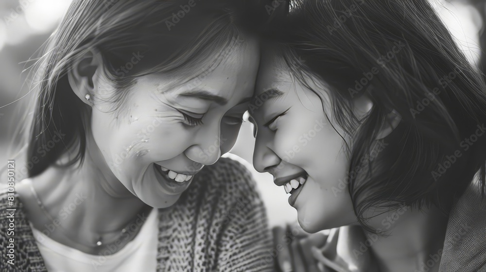 Warm Moment Between Mother and Daughter Warm Moment Between Mother and Daughter