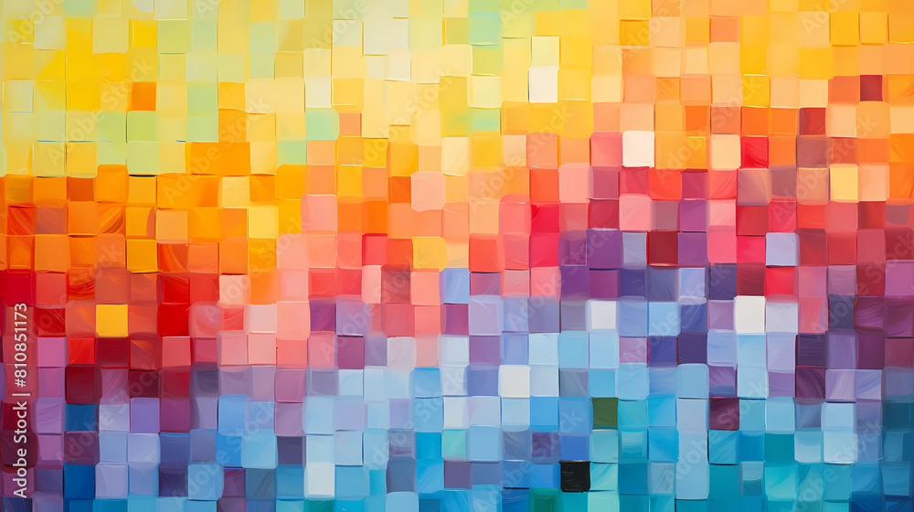 Abstract art made of small squares Abstract art made of small squares