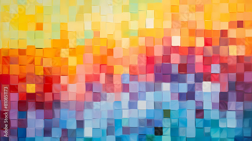 Abstract art made of small squares