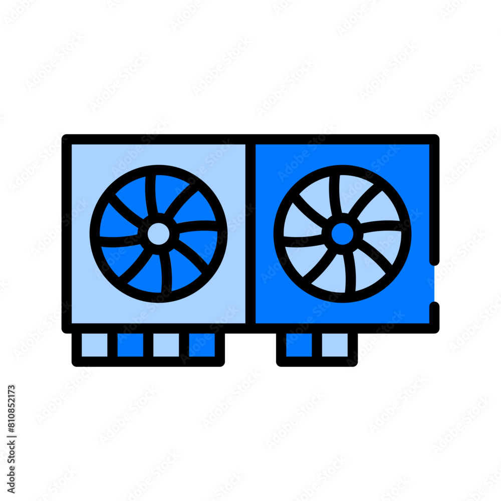 CPU Cooler Blue Filled