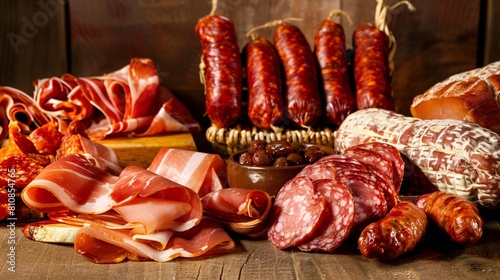 Exceptional Iberian cured meat of superb caliber. photo