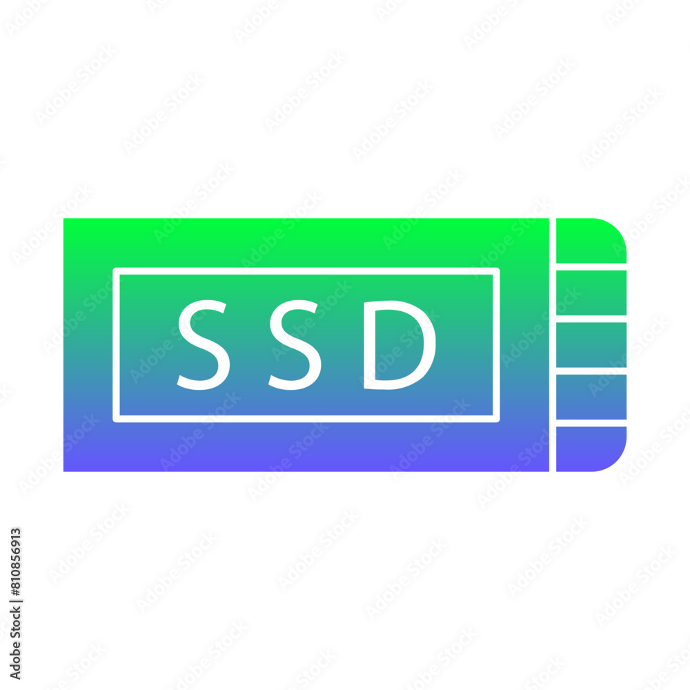 Memory Card Flat Gradient Memory Card Flat Gradient