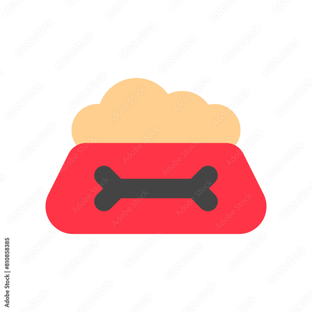 Editable pet food bowl vector icon. Veterinary, animal, pet care, pet shop. Part of a big icon set family. Perfect for business, web and app interfaces, presentations, infographics, etc