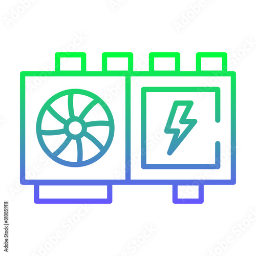 gradient gpu with fan and lightning bolt clip art preview