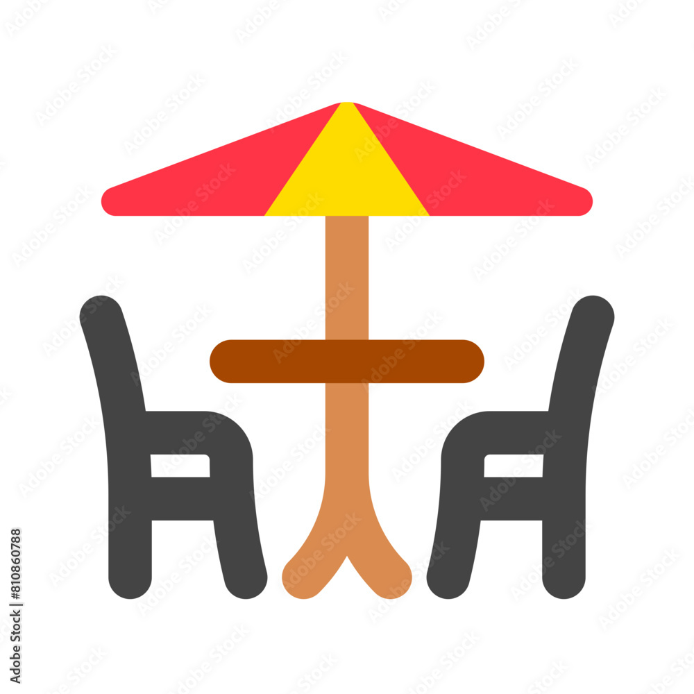Editable outdoor seat vector icon. Cafe, coffee shop, restaurant, drink, beverages. Part of a big icon set family. Perfect for web and app interfaces, presentations, infographics, etc Editable outdoor seat vector icon. Cafe, coffee shop, restaurant, drink, beverages. Part of a big icon set family. Perfect for web and app interfaces, presentations, infographics, etc