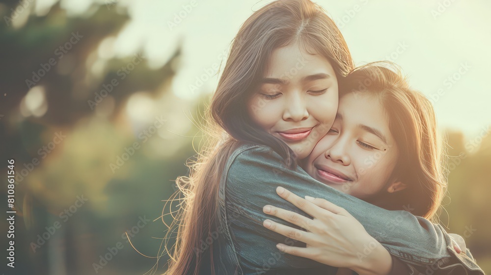 Obraz premium Tender Embrace in Autumn Light