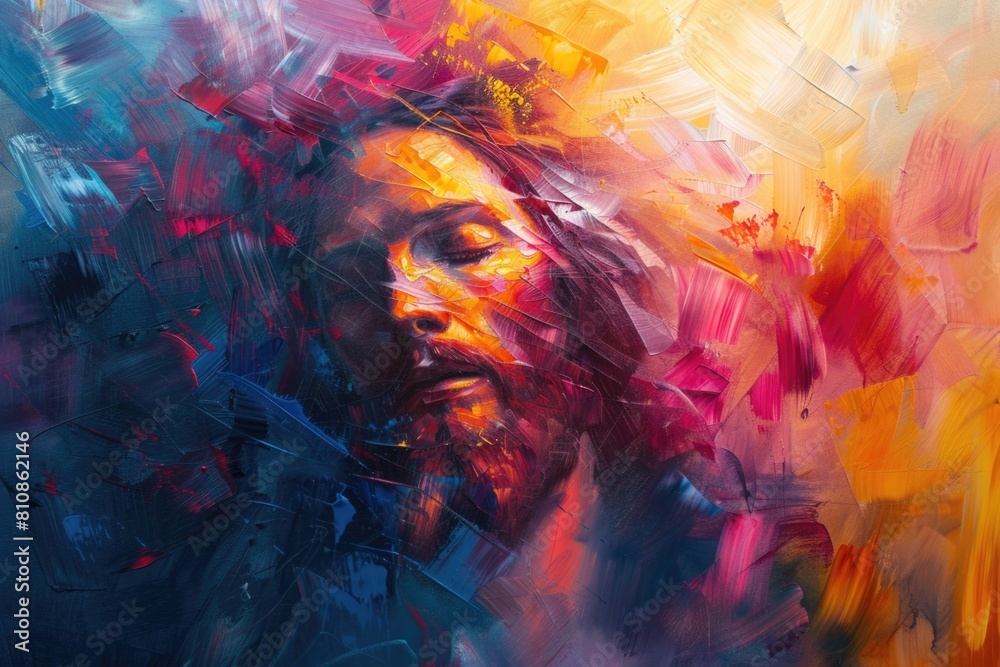 Realistic painting of a man with a beard, suitable for various projects Realistic painting of a man with a beard, suitable for various projects