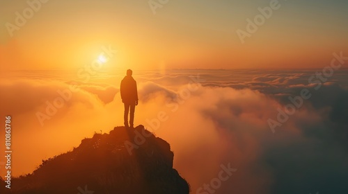 Solitary silhouette in the ...
