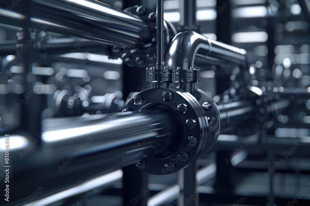 A network of interconnected pipes. Ideal for illustrating infrastructure or engineering concepts A network of interconnected pipes. Ideal for illustrating infrastructure or engineering concepts