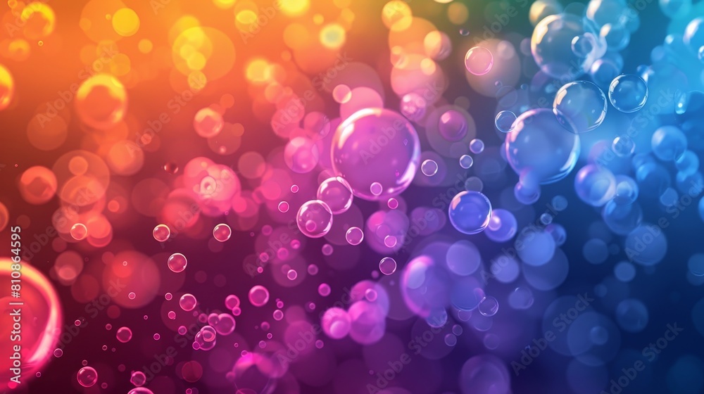 A colorful background with many bubbles of different colors A colorful background with many bubbles of different colors