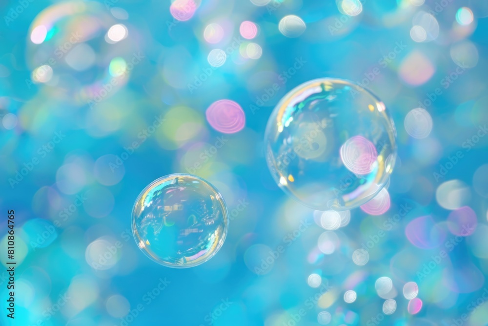 A bunch of bubbles floating in the air. Suitable for various design projects