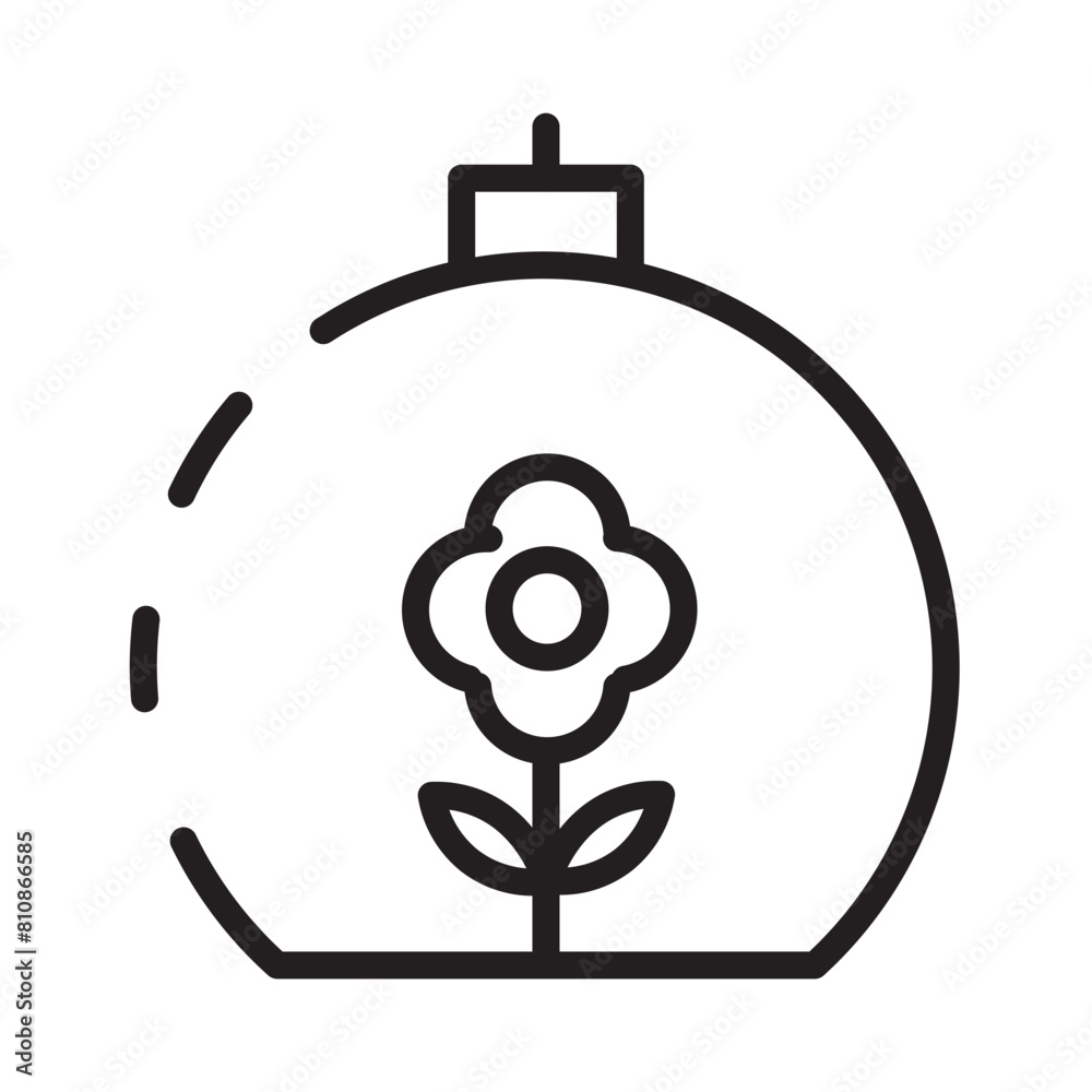 Obraz premium Flower Gift Lady Line Icon