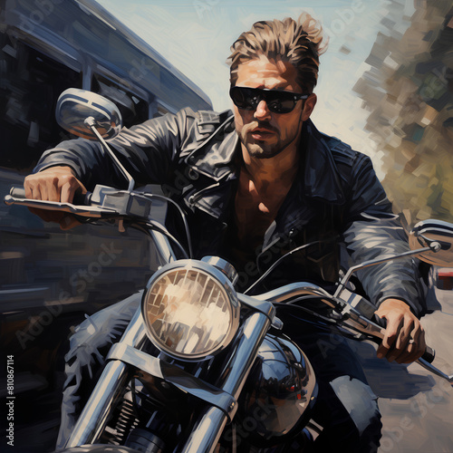 Man on Motorcycle