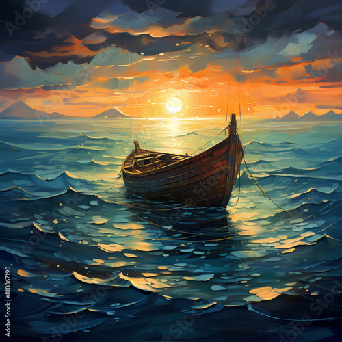 Solitary Sunset Sail