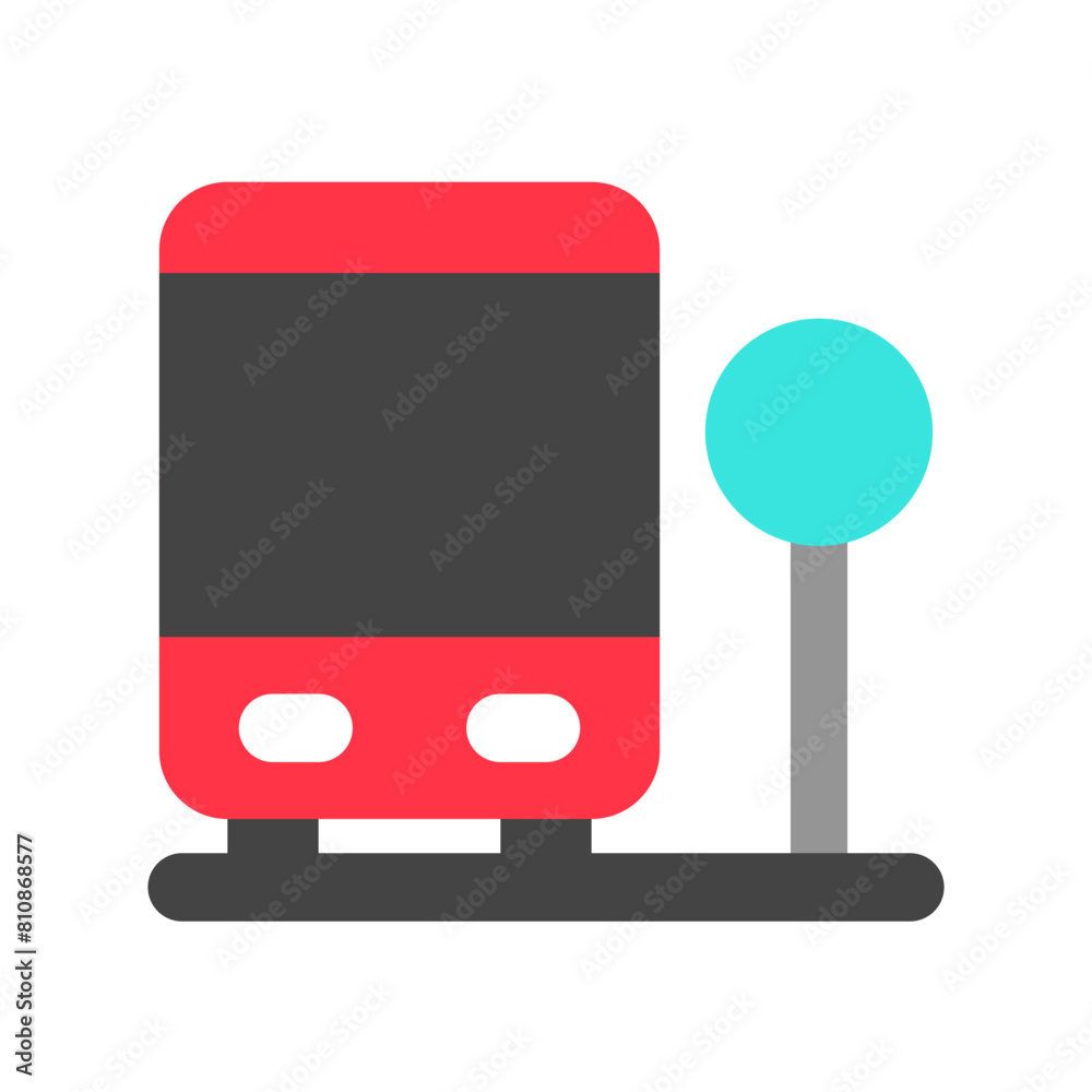 Editable bus stop, parking area vector icon. Part of a big icon set family. Perfect for web and app interfaces, presentations, infographics, etc Editable bus stop, parking area vector icon. Part of a big icon set family. Perfect for web and app interfaces, presentations, infographics, etc