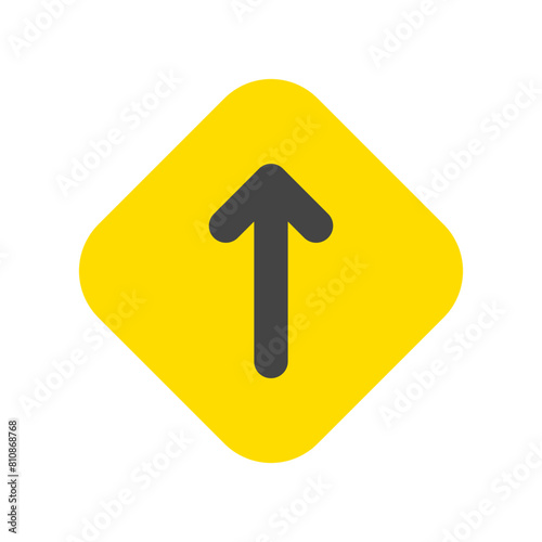 Editable straight road arrow vector icon. Map, location, navigation. Part of a big icon set family. Perfect for web and app interfaces, presentations, infographics, etc