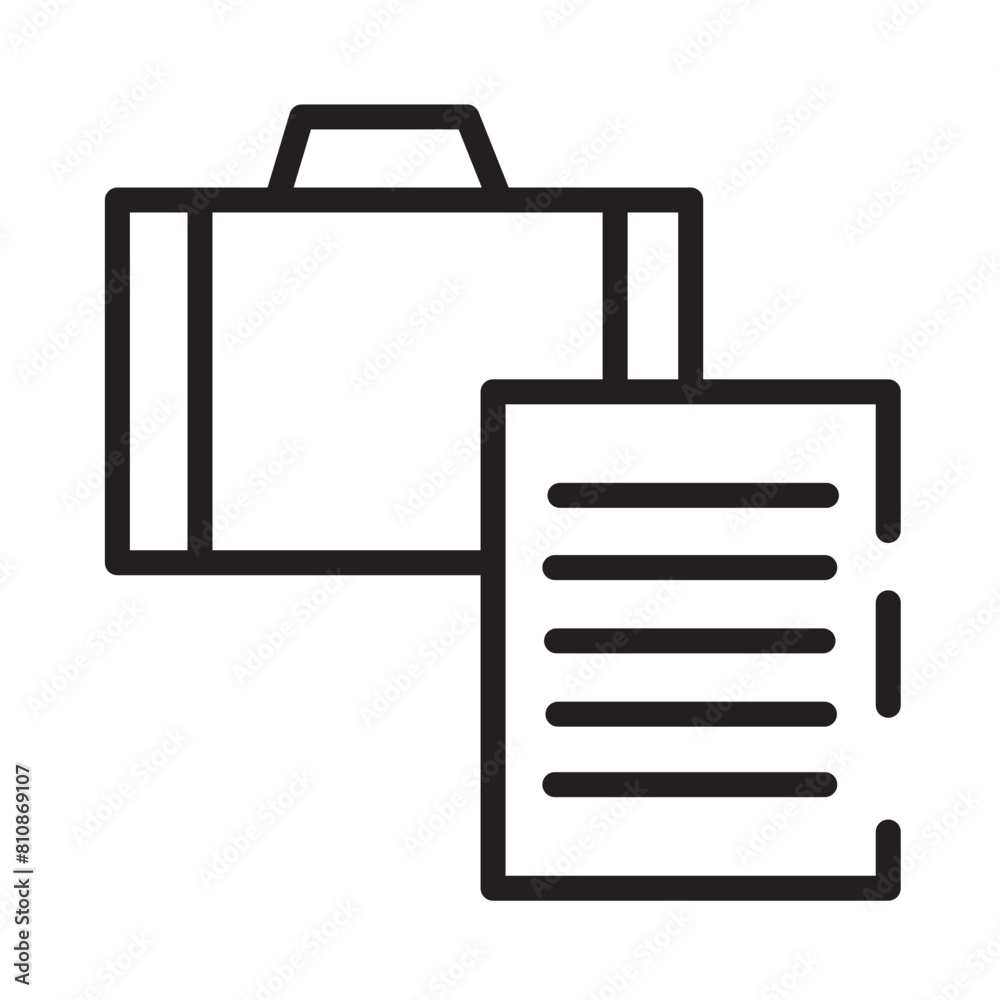 Paper File Job Line Icon Paper File Job Line Icon