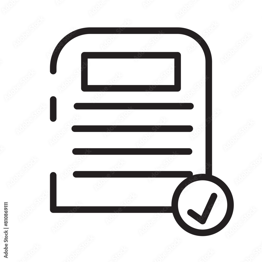 Paper File Job Line Icon Paper File Job Line Icon
