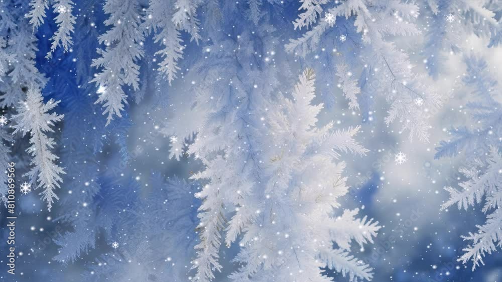 snow covered branches looping video snow covered branches looping video