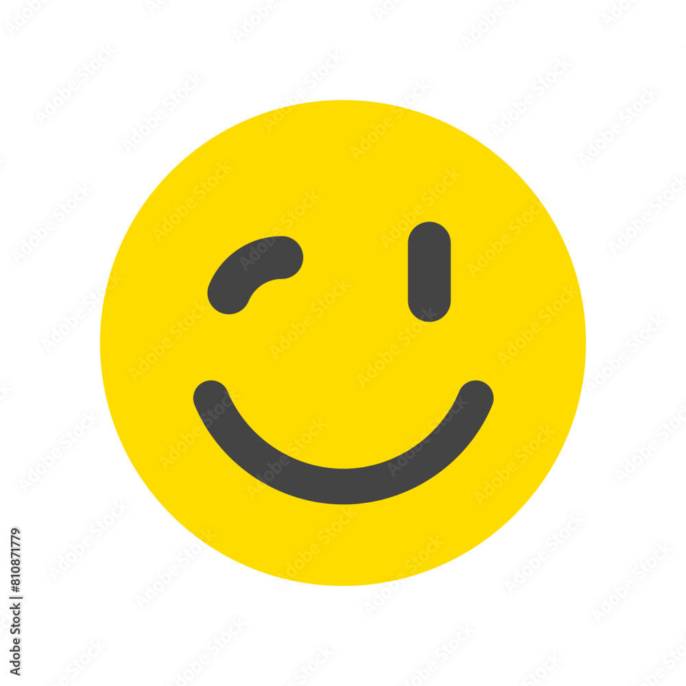 Editable winky face, winking eye, ok, tease vector icon. Part of a big icon set family. Perfect for web and app interfaces, presentations, infographics, etc Editable winky face, winking eye, ok, tease vector icon. Part of a big icon set family. Perfect for web and app interfaces, presentations, infographics, etc