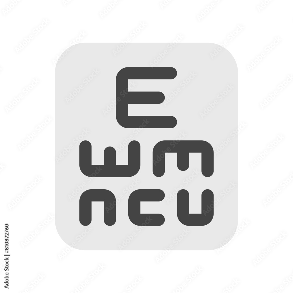 Editable eye chart vector icon. Part of a big icon set family. Perfect for web and app interfaces, presentations, infographics, etc Editable eye chart vector icon. Part of a big icon set family. Perfect for web and app interfaces, presentations, infographics, etc