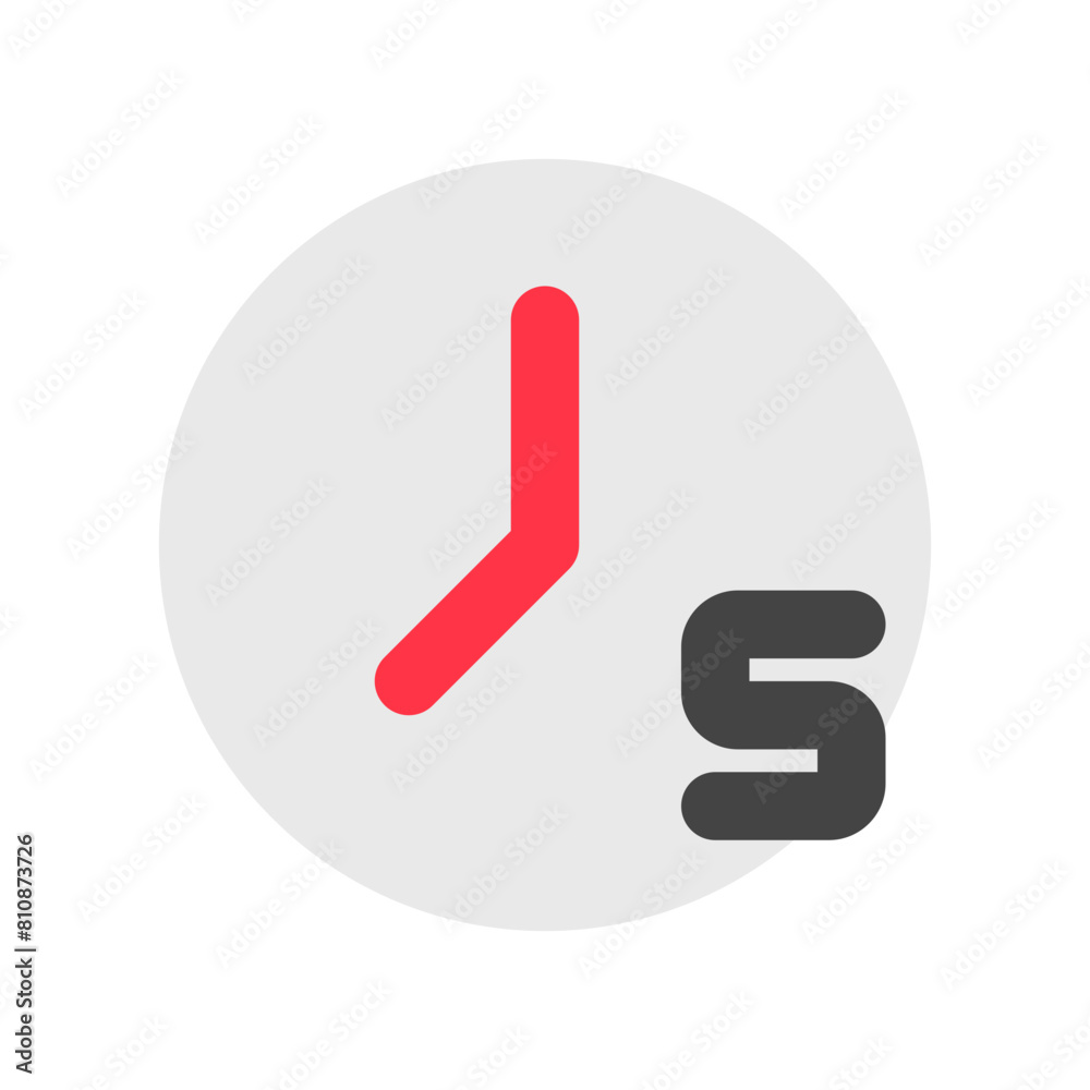 Editable countdown timer 5 seconds vector icon. Part of a big icon set family. Perfect for web and app interfaces, presentations, infographics, etc Editable countdown timer 5 seconds vector icon. Part of a big icon set family. Perfect for web and app interfaces, presentations, infographics, etc