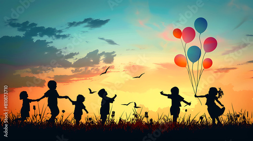 Happy Children Day Background Illustration
