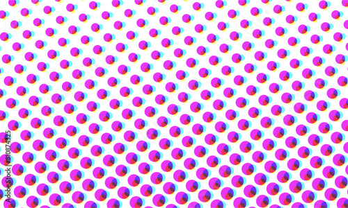 Vector Color Halftone Dots Pattern Retro Pop Art Comic Print Close Up Wallpaper Overlay Texture on Transparent Background