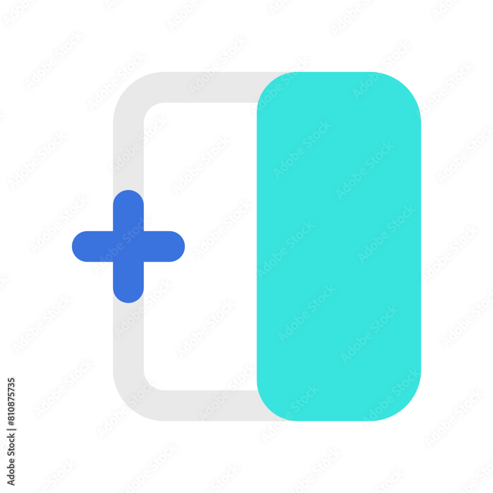 Obraz premium Editable add column to the left vector icon. Part of a big icon set family. Perfect for web and app interfaces, presentations, infographics, etc