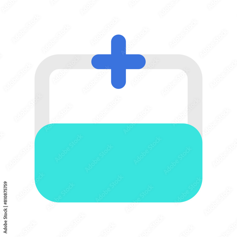 Fototapeta premium Editable add row above vector icon. Part of a big icon set family. Perfect for web and app interfaces, presentations, infographics, etc