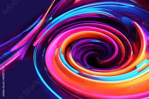 Abstract neon lights glowing colorful digital paint technology  painting abstract background design illustration.