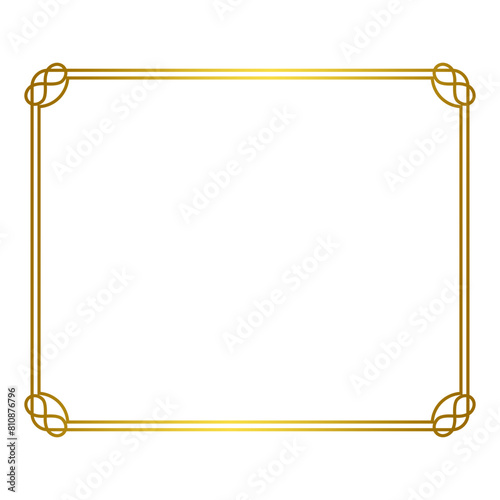 Gold border frame .eps